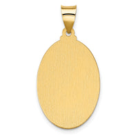 14K Polish/Satin Hollow Spanish Lady Of Guadalupe Medal Pendant-XR1674
