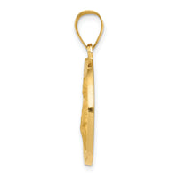 14K Polished/Satin St. Agatha Hollow Medal Pendant-XR1677