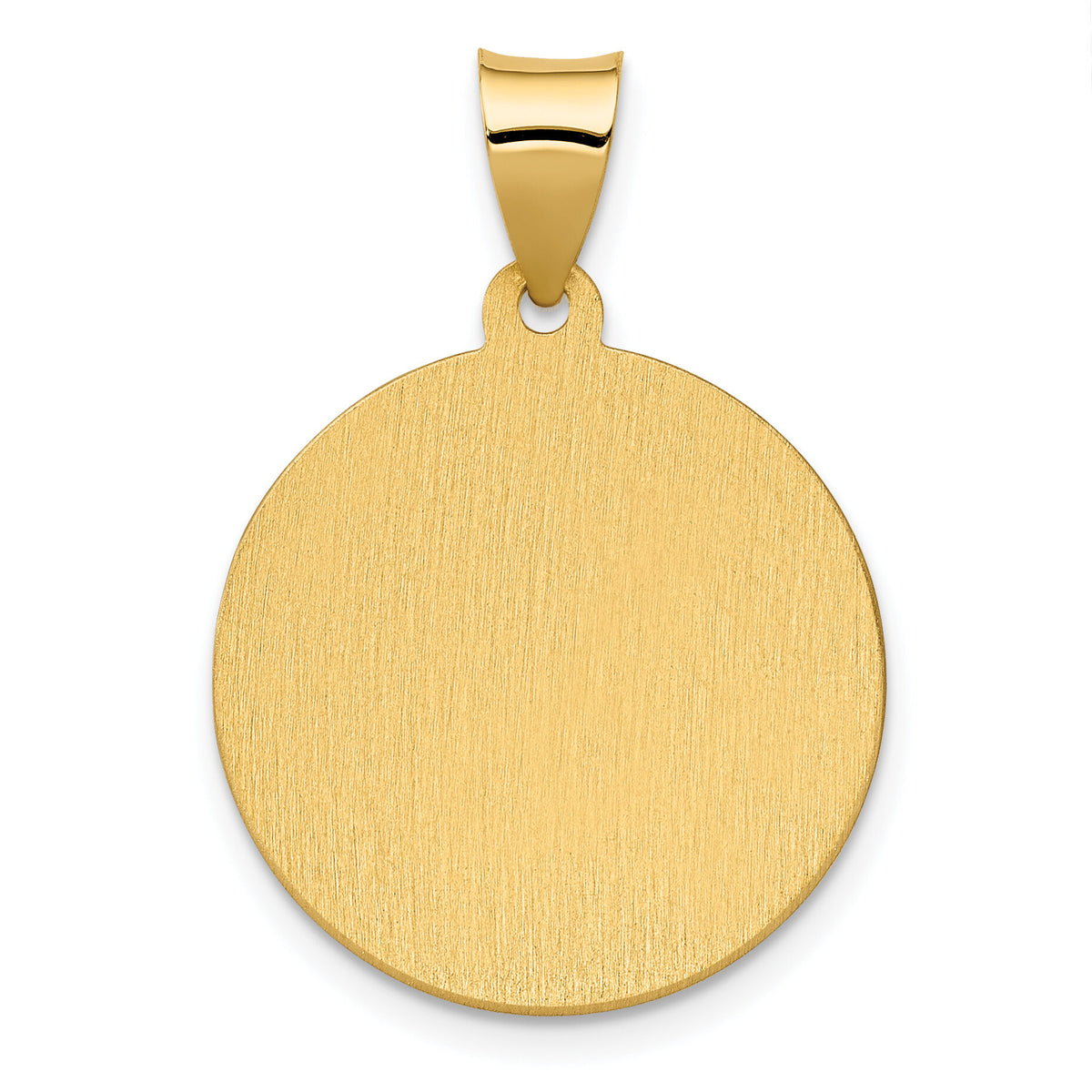 14K Polished/Satin St. Agatha Hollow Medal Pendant-XR1677