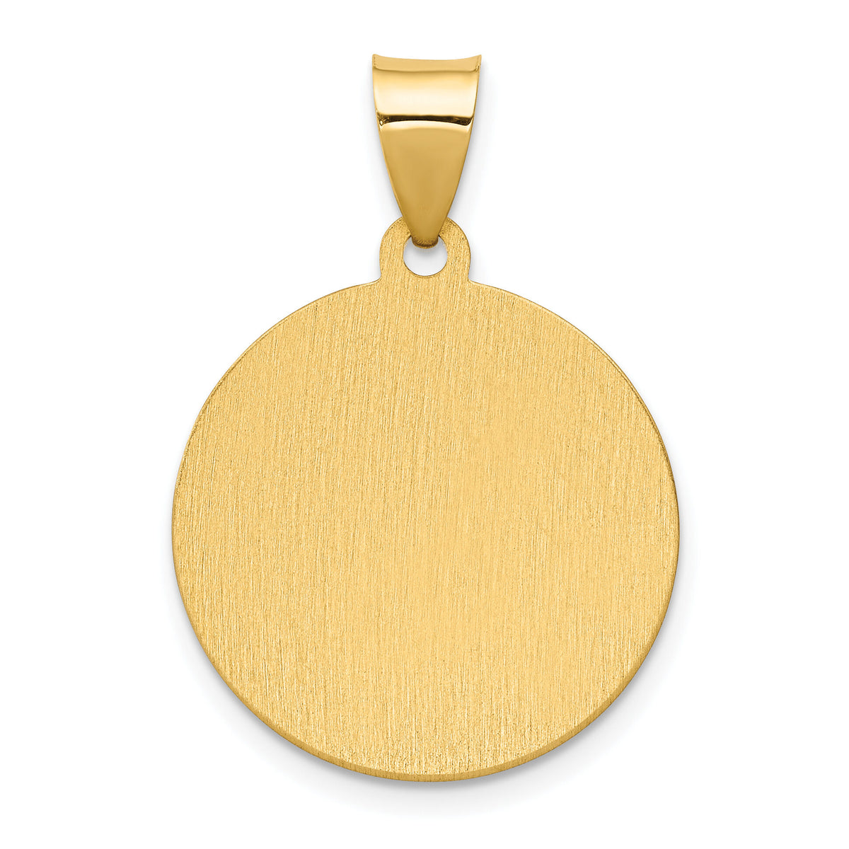 14K Polished/Satin Hollow Spanish Saint Anne Medal Pendant-XR1678