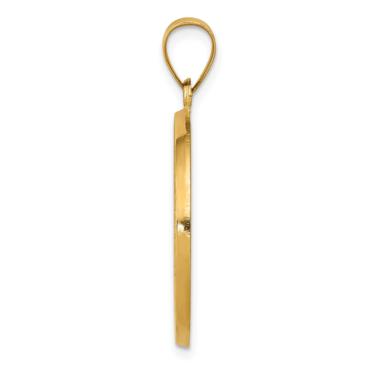 14K Polished/Satin St. Benedict Reversible Hollow Medal-XR1680