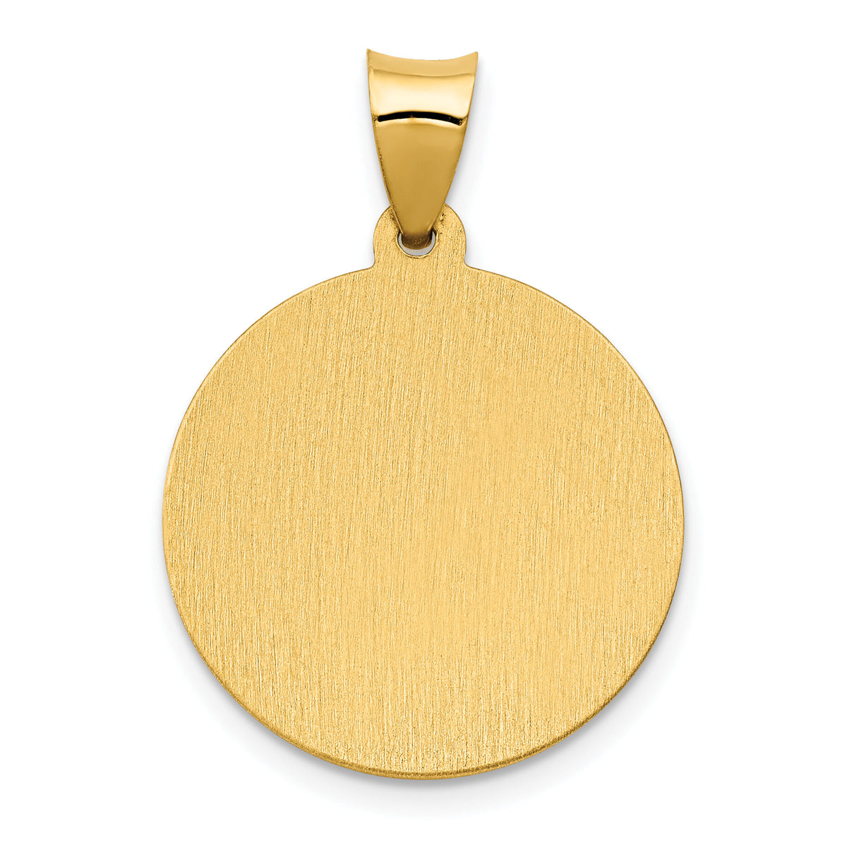 14K Polished/Satin St. Brigid Hollow Medal Pendant-XR1681