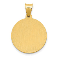 14K Polished/Satin St. Brigid Hollow Medal Pendant-XR1681
