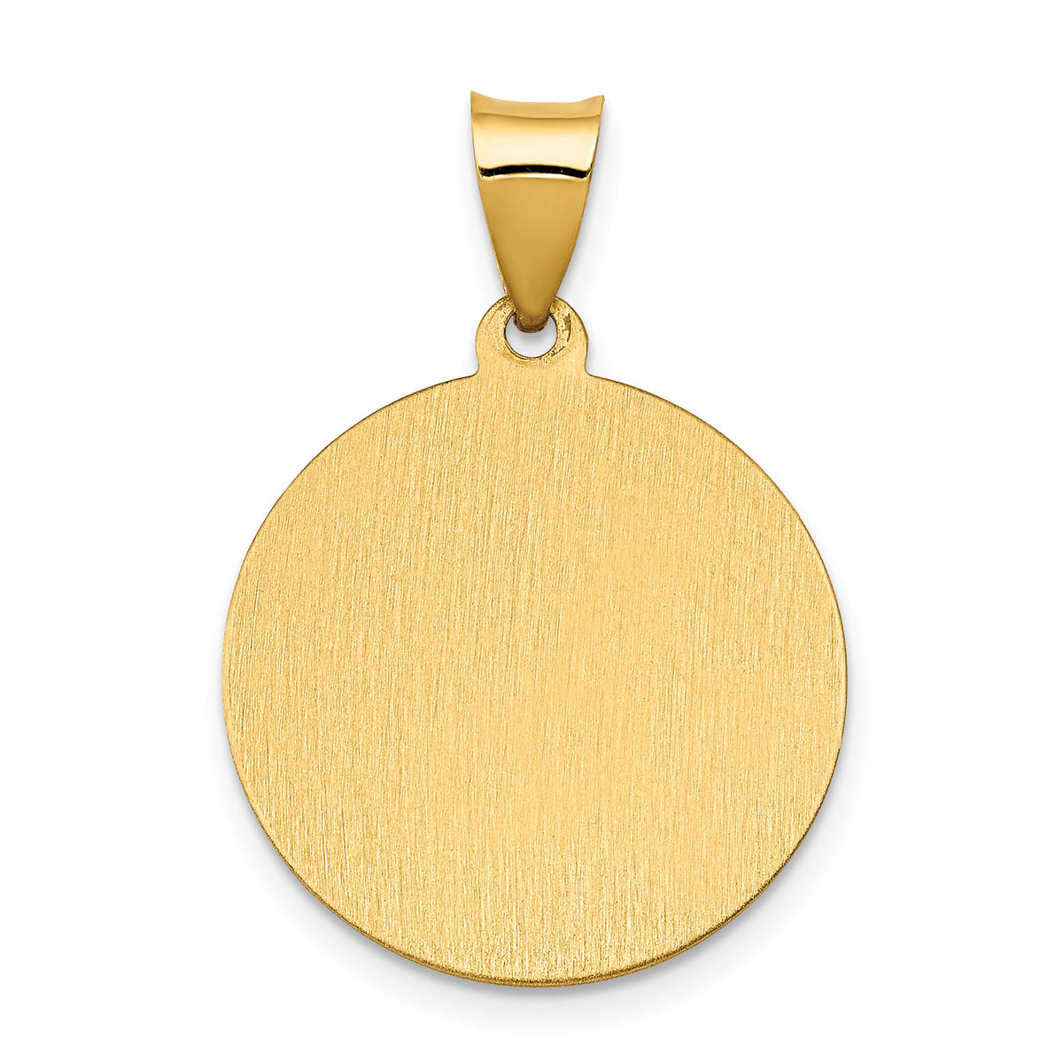 14K Polished/Satin St. Cecilia Hollow Medal Pendant-XR1683