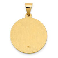14K Polished/Satin St. Clare Hollow Medal Pendant-XR1684