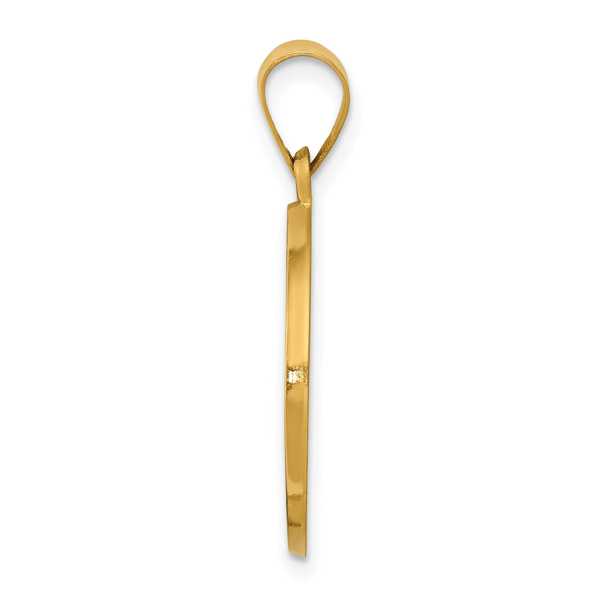 14K Polished/Satin St. Daniel Hollow Medal Pendant-XR1687