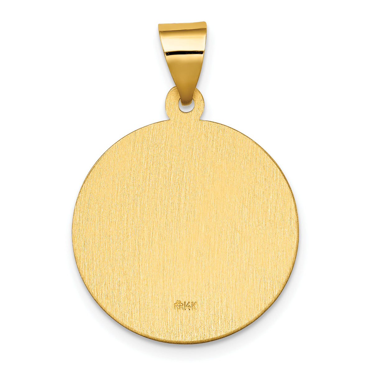 14K Polished/Satin St. Daniel Hollow Medal Pendant-XR1687
