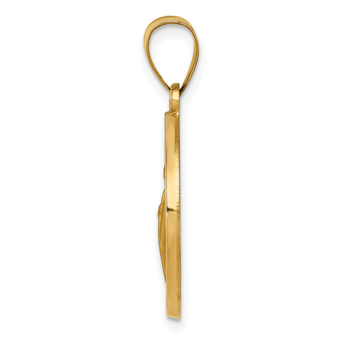14K Polished / Satin Hollow Spanish St. Jude Thaddeus Medal-XR1690