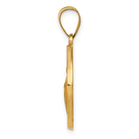 14K Polished / Satin Hollow Spanish St. Jude Thaddeus Medal-XR1690