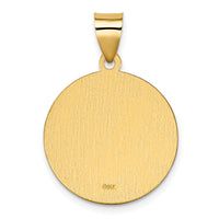 14K Polished / Satin St. Kateri Hollow Medal Pendant-XR1691