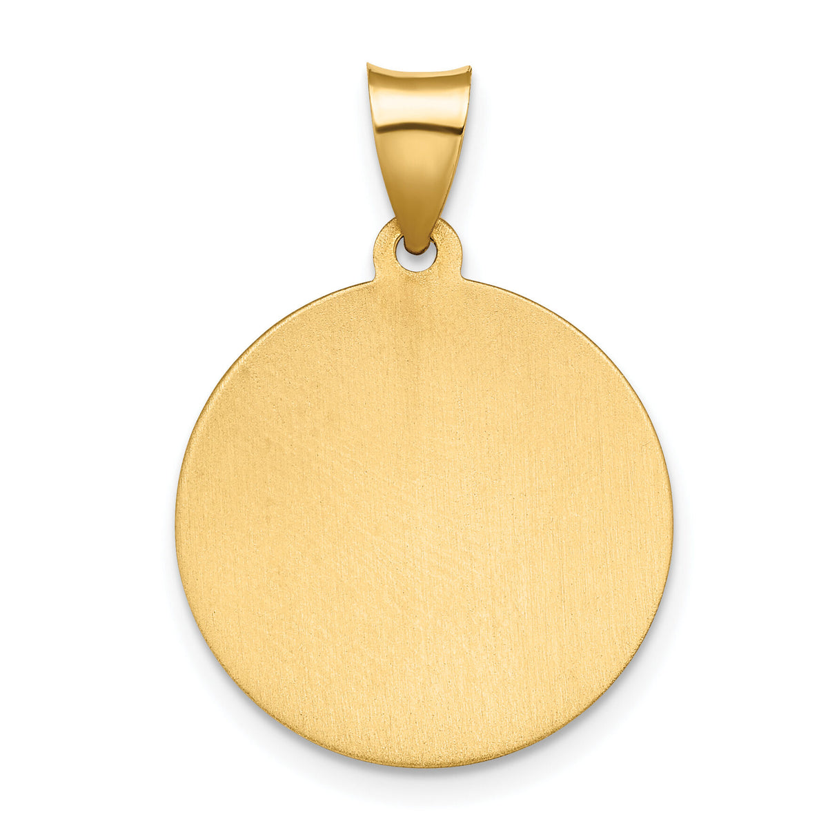 14K Polished / Satin Hollow Spanish St. Lucy Medal Pendant-XR1693