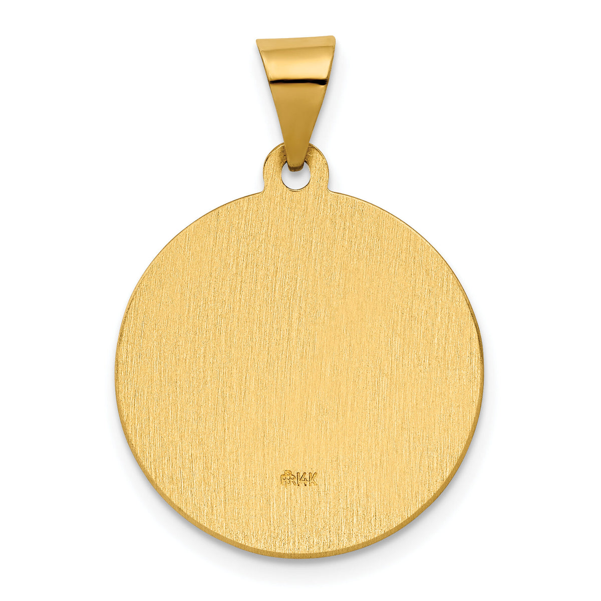 14K Polished / Satin St. Rita Hollow Medal Pendant-XR1694