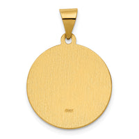 14K Polished / Satin St. Rita Hollow Medal Pendant-XR1694