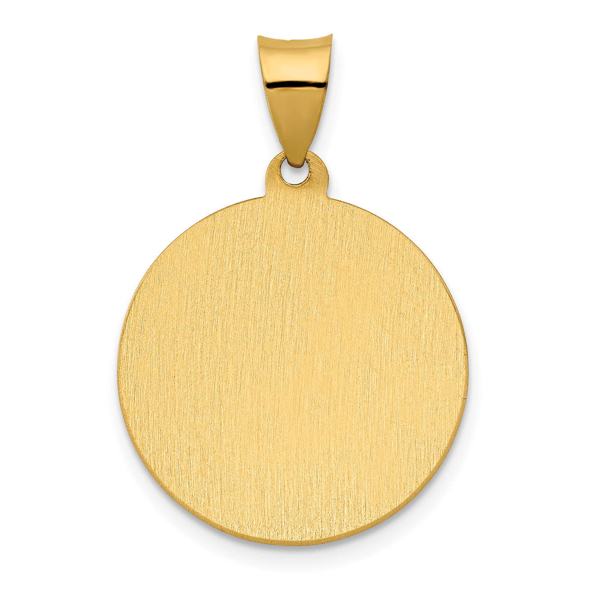 14K Polished / Satin St. Rocco Hollow Medal Pendant-XR1695