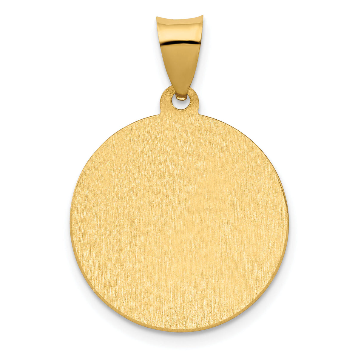 14K Polished / Satin St. Thomas More Hollow Medal Pendant-XR1696