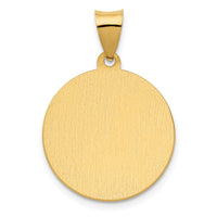 14K Polished / Satin St. Thomas More Hollow Medal Pendant-XR1696