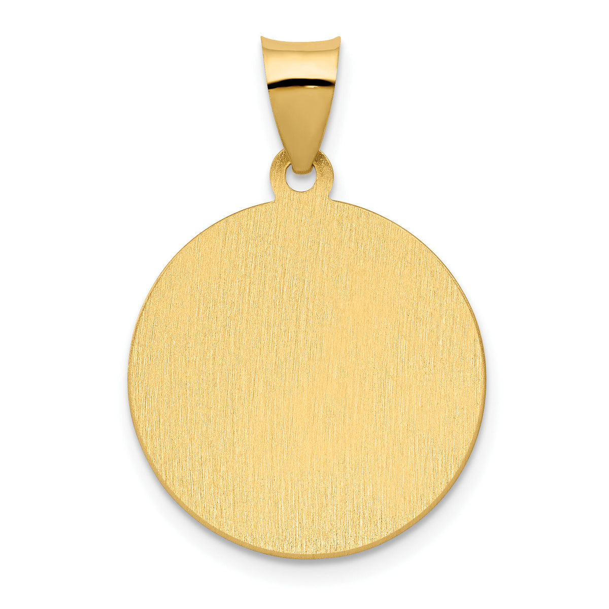 14K Polished / Satin St. Vincent Hollow Medal Pendant-XR1697
