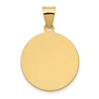 14K Polished / Satin St. Vincent Hollow Medal Pendant-XR1697