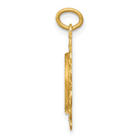 14k Polished/Satin Spanish 1st Communion Medal Hollow Pendant-XR1698