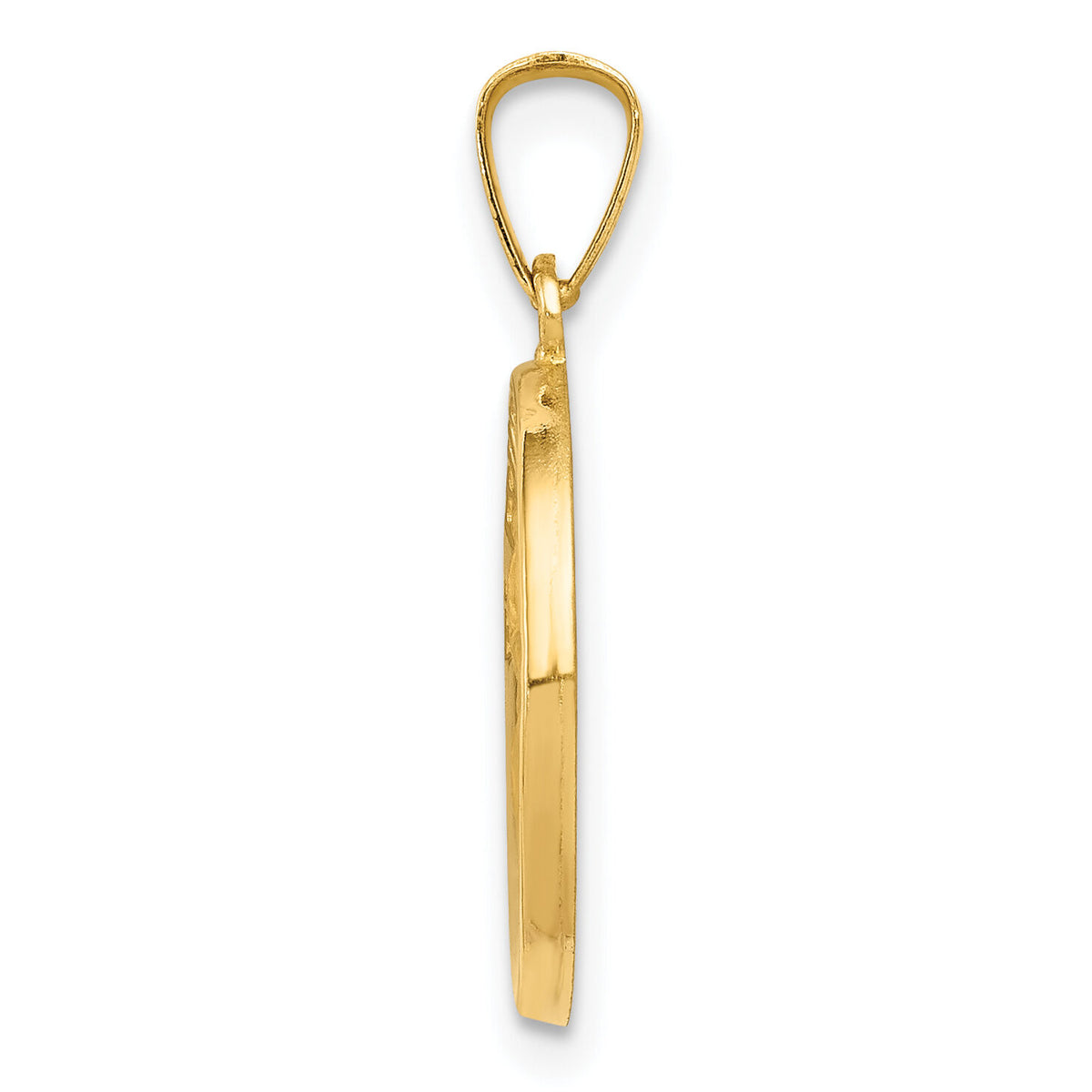 14k Polished/Satin Spanish 1st Communion Medal Hollow Pendant-XR1699