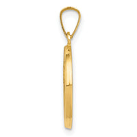14k Polished/Satin Spanish 1st Communion Medal Hollow Pendant-XR1699