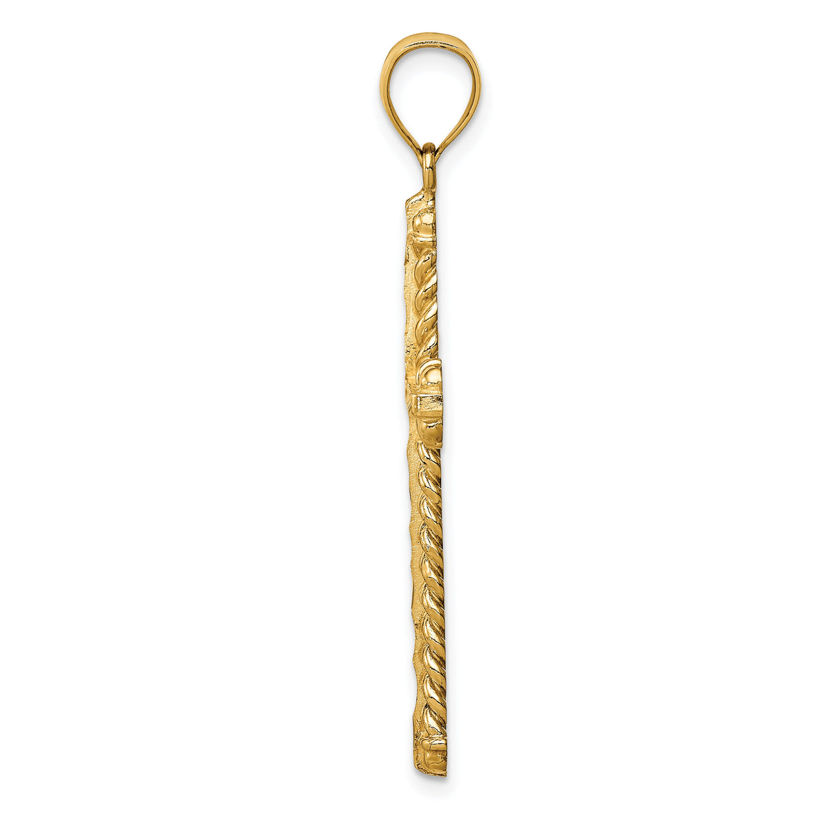 14K Diamond-cut Cross Pendant-XR1703