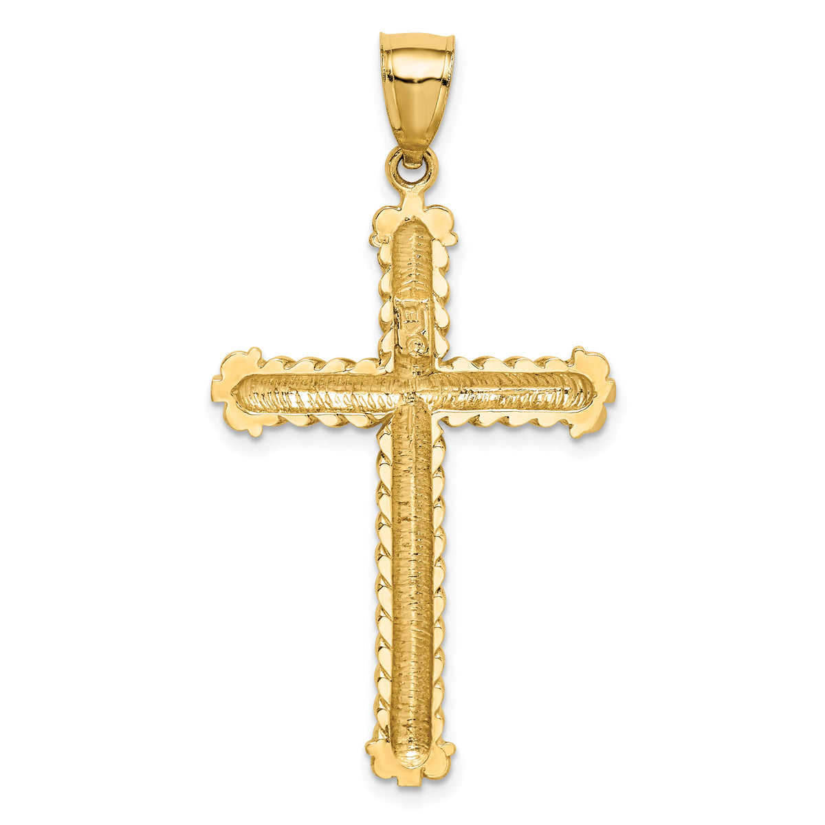 14K Diamond-cut Cross Pendant-XR1703