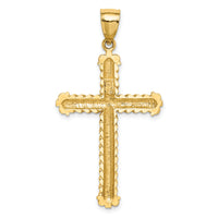 14K Diamond-cut Cross Pendant-XR1703