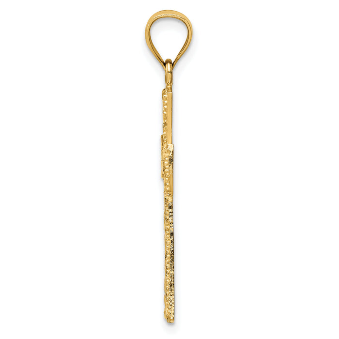 14K D/C Cross Pendant-XR1704