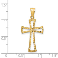 14K D/C Cross Pendant-XR1704