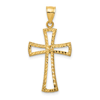 14K D/C Cross Pendant-XR1704