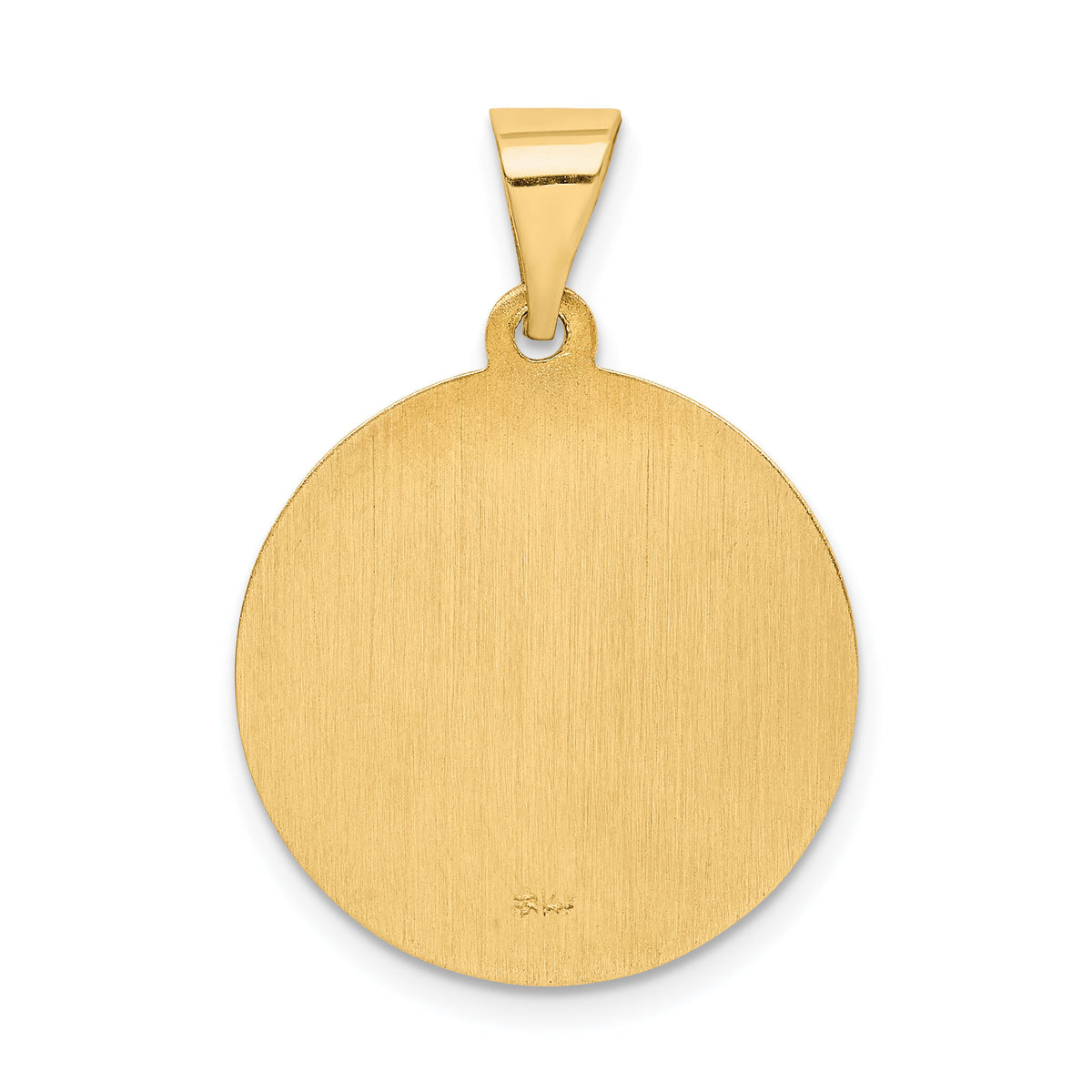 14K Hollow Polished/Satin Spanish Perpetuo Socorro Medal-XR1705