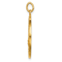 14k Solid Polished/Satin Round St. Florian Medal-XR1708