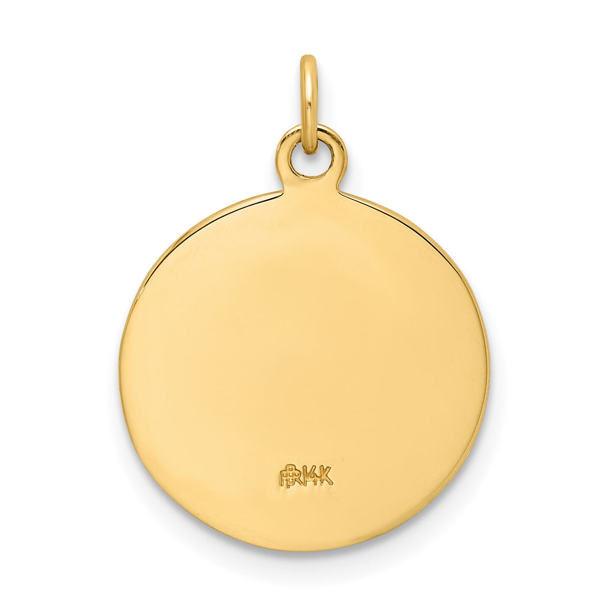 14k Solid Polished/Satin Small St. Florian Medal-XR1711