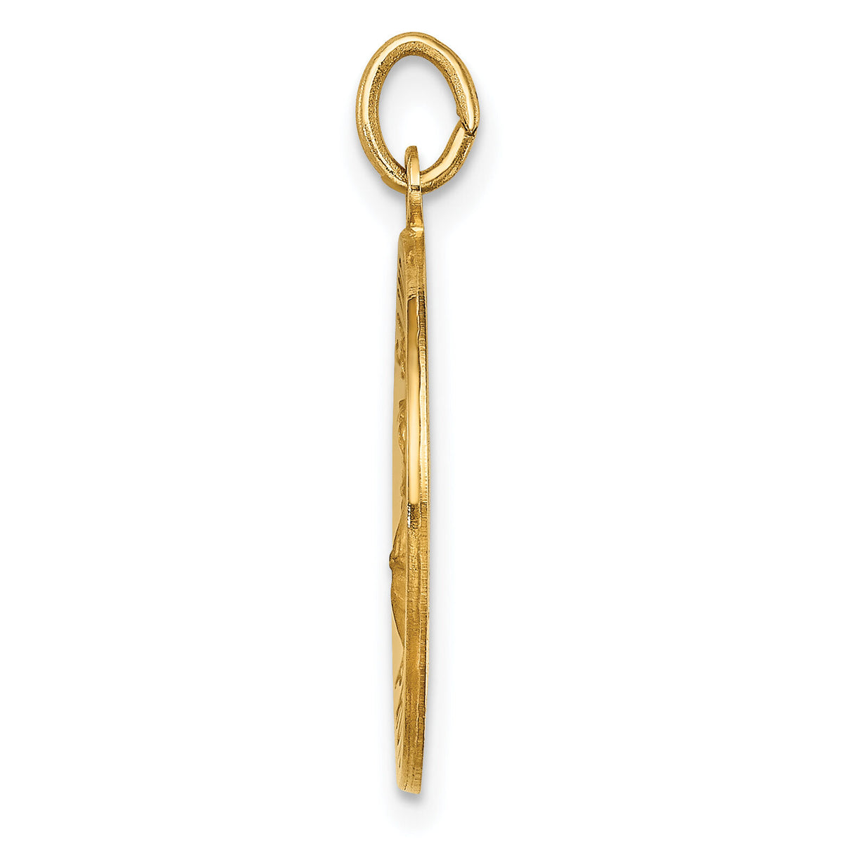 14k Solid Polished/Satin Medium St. Florian Medal-XR1712