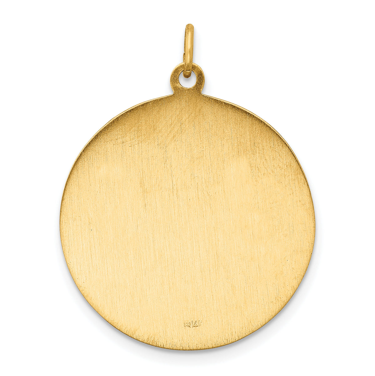 14k Solid Polished/Satin Large Round St. Jude Thaddeus Medal-XR1717