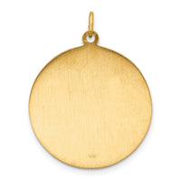 14k Solid Polished/Satin Large Round St. Jude Thaddeus Medal-XR1717