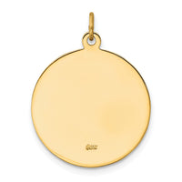 14k Solid Polished/Satin Medium Round St. Michael Medal-XR1718