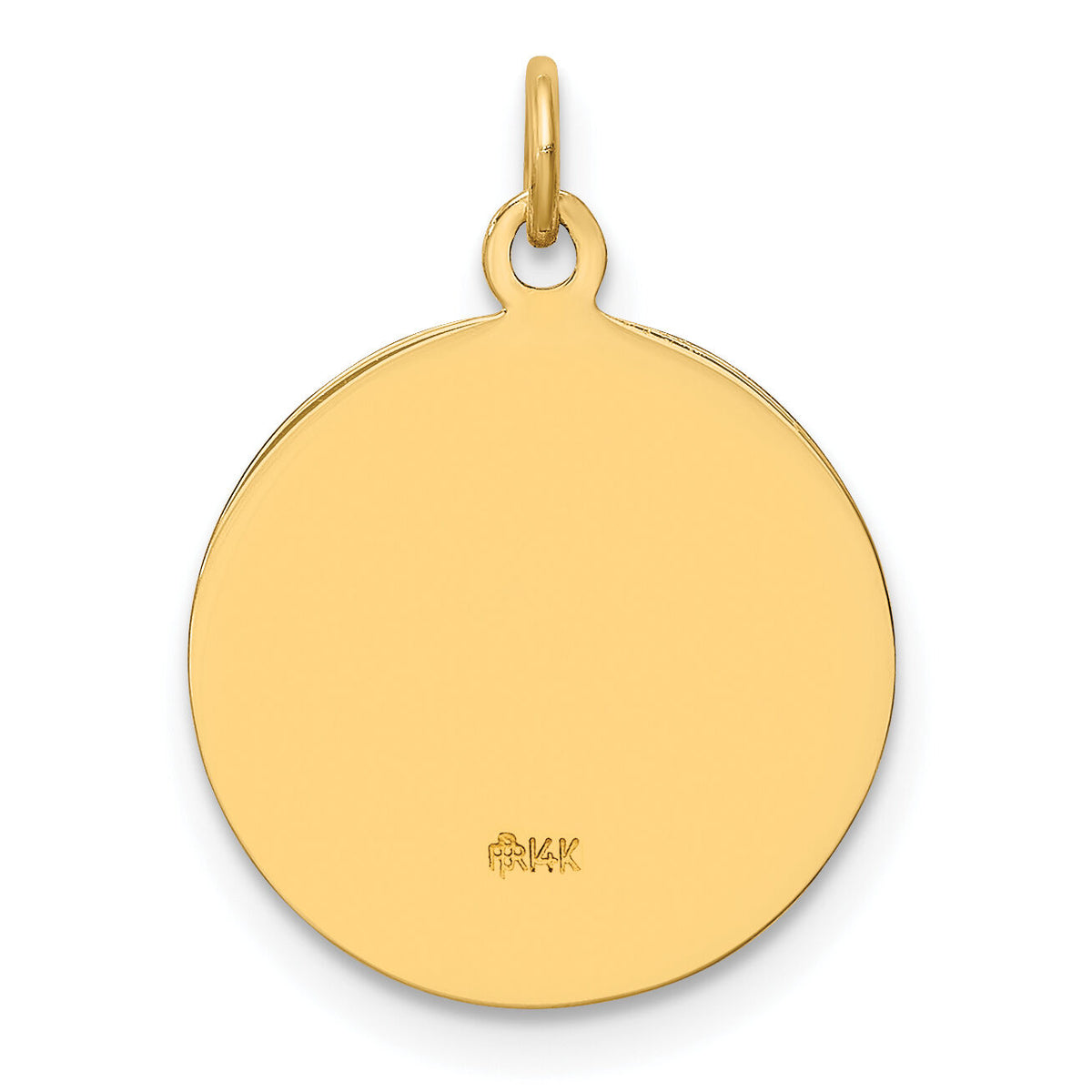 14k Solid Polished/Satin Small Round St. Michael Medal-XR1719