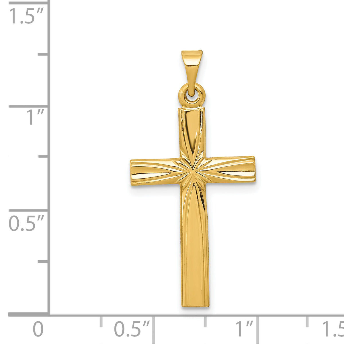 14k Polished Latin Cross Pendant-XR172