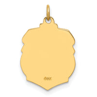 14k Solid Polished/Satin Small St. Michael Badge Medal-XR1721