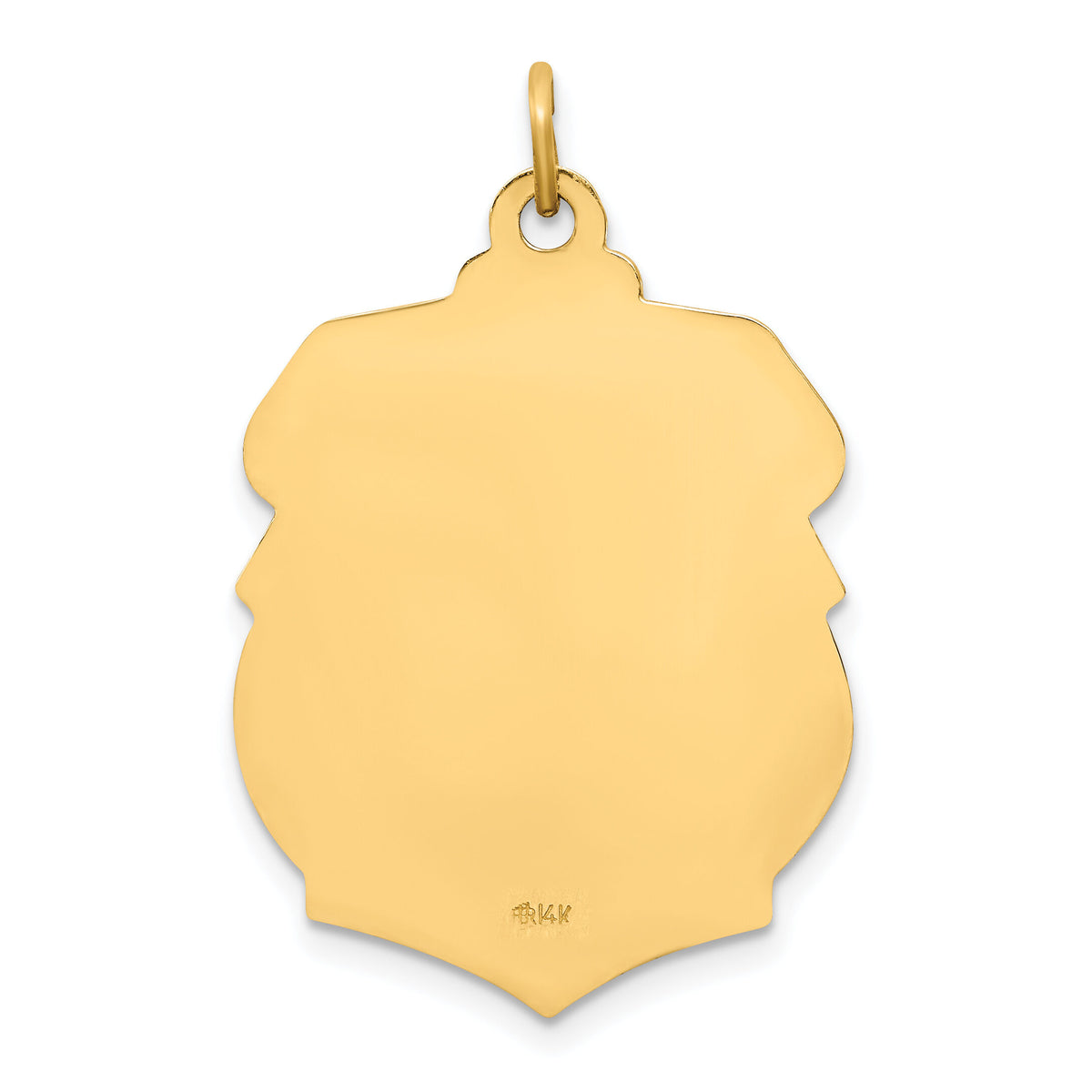 14k Solid Polished/Satin Large St. Michael Badge Medal-XR1722