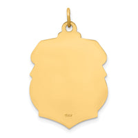 14k Solid Polished/Satin Large St. Michael Badge Medal-XR1722