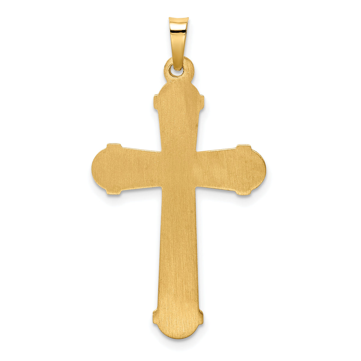 14k Hollow Polished Cross-XR1724