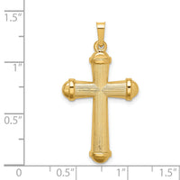 14k Hollow Polished Cross-XR1724