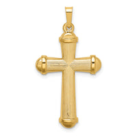 14k Hollow Polished Cross-XR1724