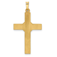 14k Two-tone Hollow Polished Center X Crucifix-XR1731