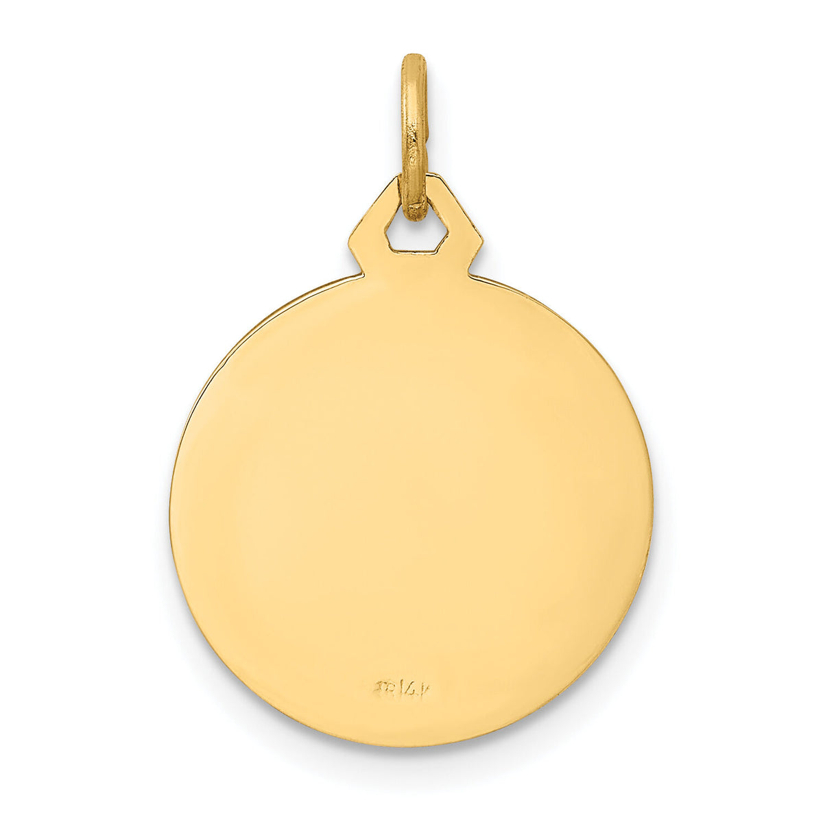 14k Polished/Satin Small Round Jesus Medal-XR1742