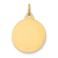 14k Polished/Satin Small Round Jesus Medal-XR1742