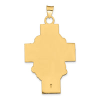 14k Hollow Polished/Satin Jesus Cross Medal-XR1743